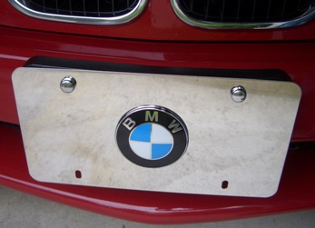 Bmw logo front license plate