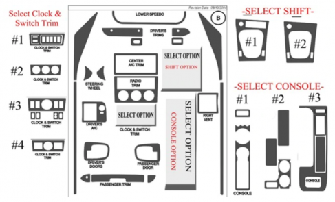 Interior trim kit options schematic